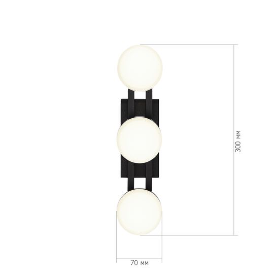 SL6610.401.03 Светильник настенный ST-Luce черный/белый LED 1*6W 4000K MONRO