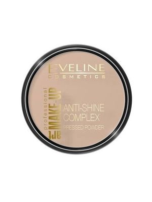 EVELINE МАТИРУЮЩАЯ МИНЕРАЛЬНАЯ ПУДРА С ШЕЛКОМ ANTI-SHINE COMPLEX PRESSED POWDER - 35 GOLDEN BEIGE серии Art. PROFESSIONAL Make-up