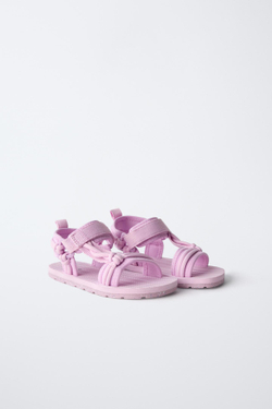 ZARA САНДАЛИИ М РЕМЕШКАМИ, ЦВЕТ МАЛЬВЫ