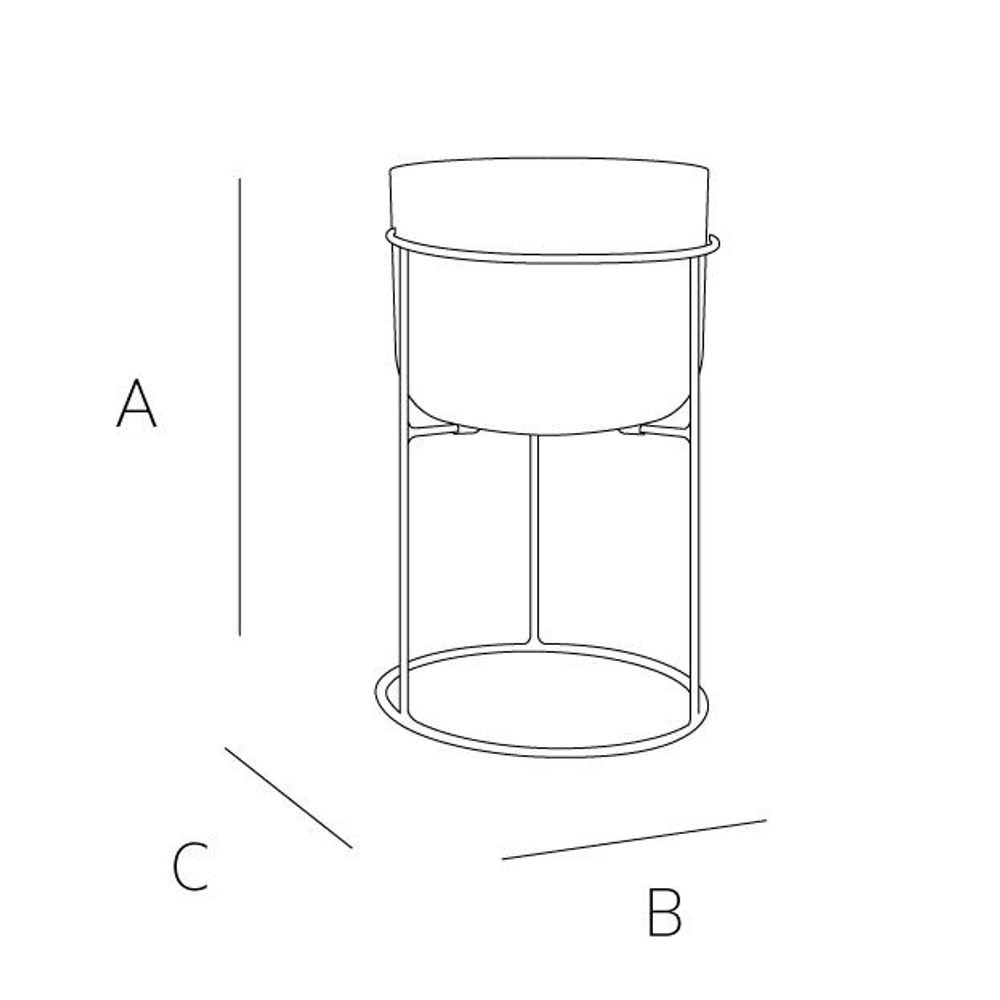 Zara Home Кашпо из металла, цвет золотой, 40 см