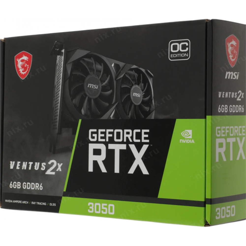 6Gb &lt;PCI-E&gt; GDDR6 MSI RTX 3050 VENTUS 2X E 6G OC  (RTL)  2xHDMI+DP &lt;GeForce RTX3050&gt;