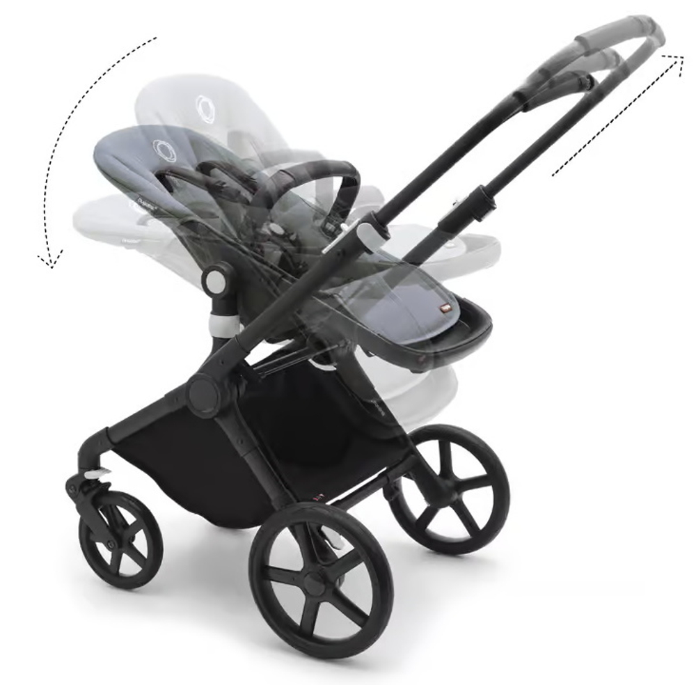 Коляска Bugaboo Fox Cub Complete 2 в 1 Black/Stormy Blue-Stormy Blue