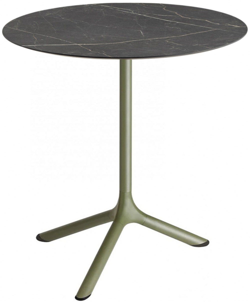 Стол ламинированный обеденный Scab Design Tripe, оливковый, черный мрамор Сахара