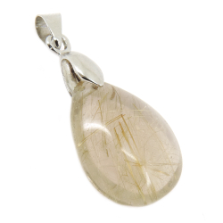 Кулон "Венера" дымчатый кварц- волосатик