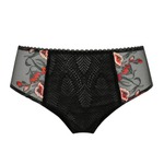 Трусы-макси Ashley с цветочной вышивкой (Размер: 54) (Цвет: черный)