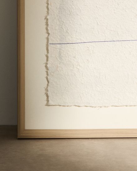 Durkan Абстрактная картина на переработанной бумаге белая 50 x 70 см