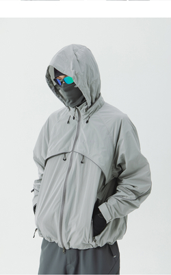 Куртка Nothomme Blue Reflective Stand-Up Cycling Jacket Gray