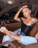 Чёрный корсет майка