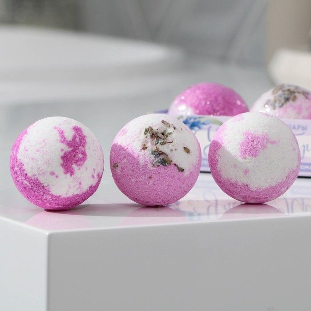 Набор из 3 бомбочек для ванны «Утро в Провансе» с ароматом лаванды (Цвет: не задано)