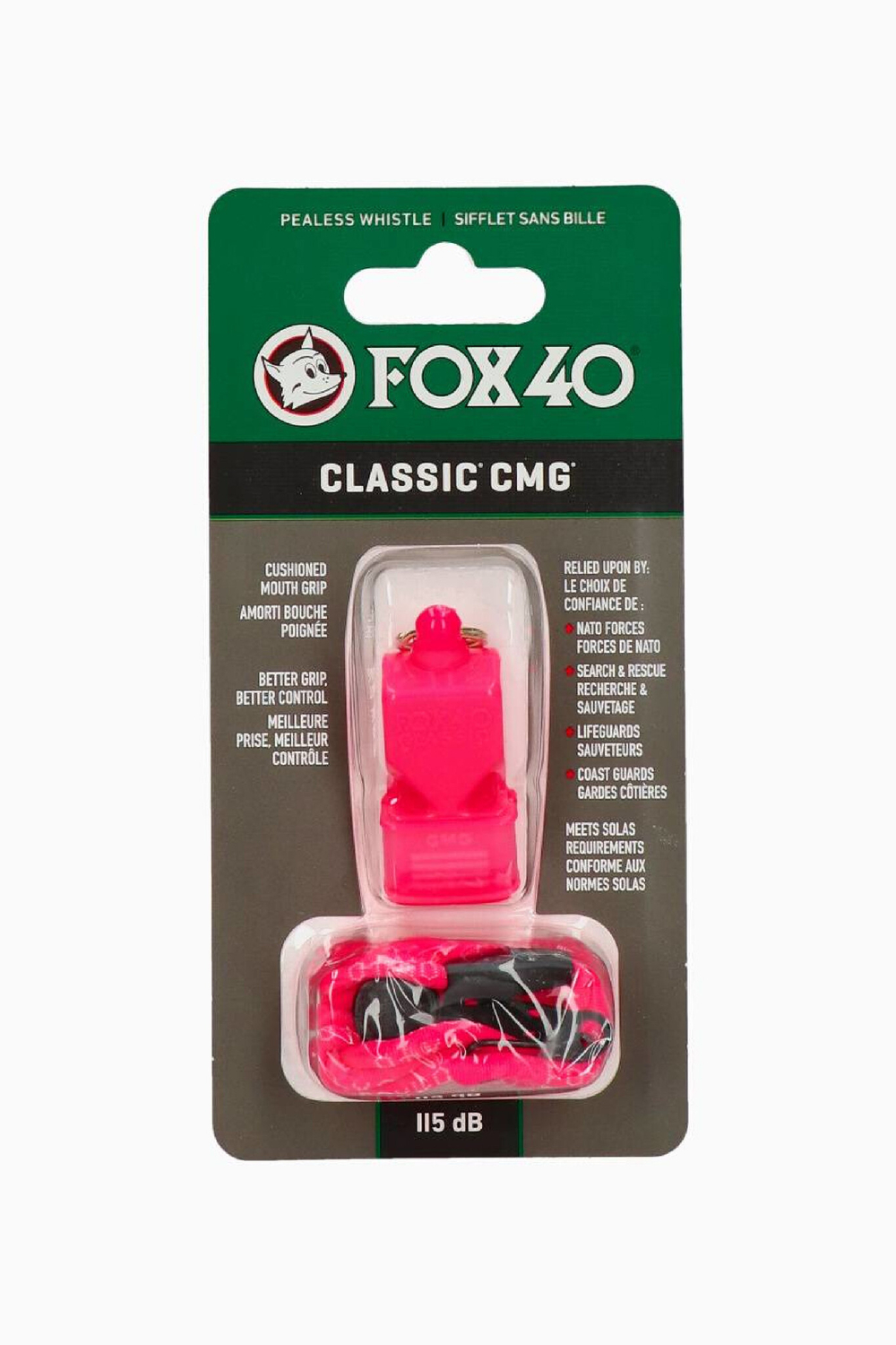 Свисток со шнурком FOX40 CMG Safety Pink - розовый
