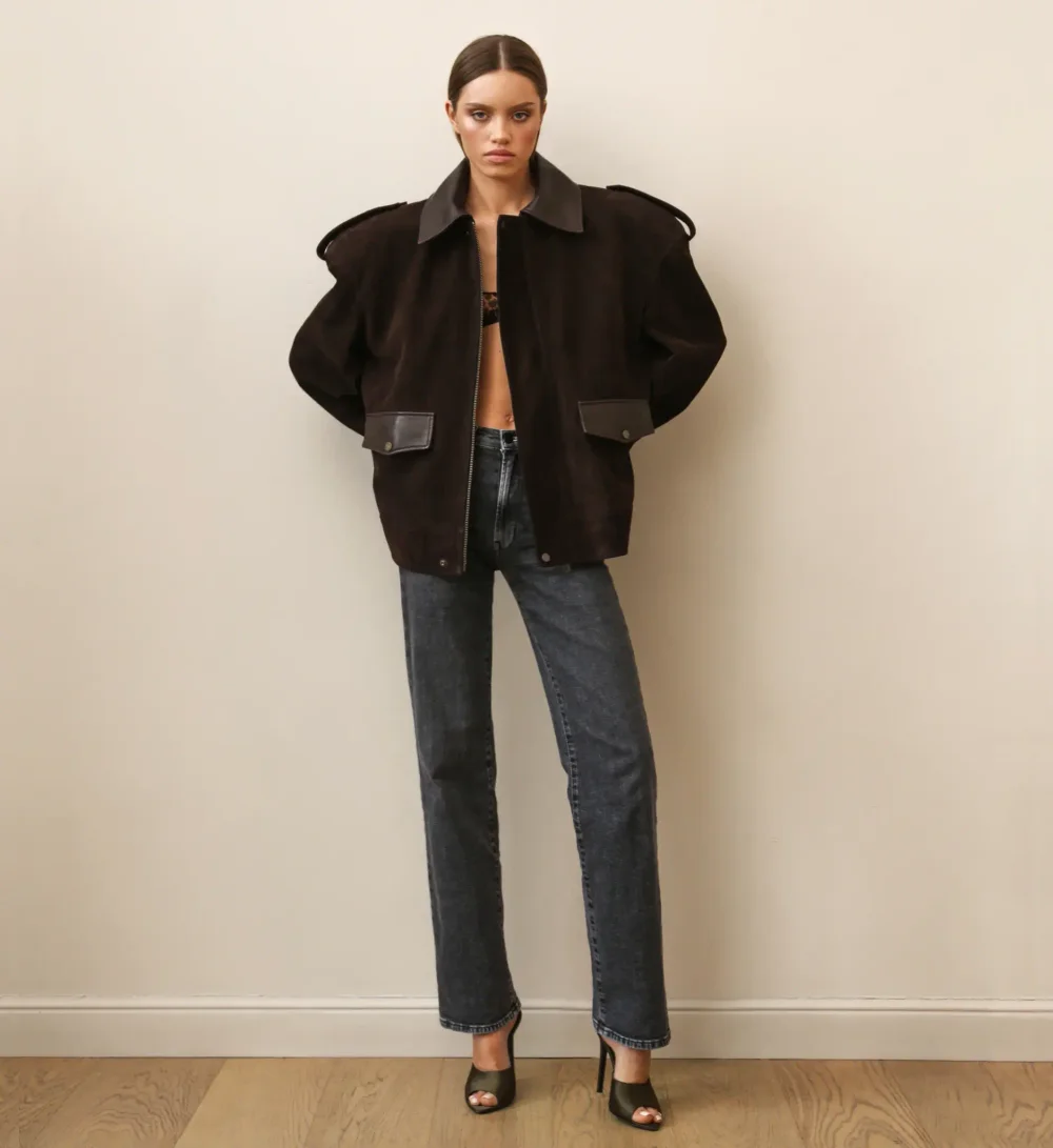 Куртка из замши BROWN SUEDE, Коричневый