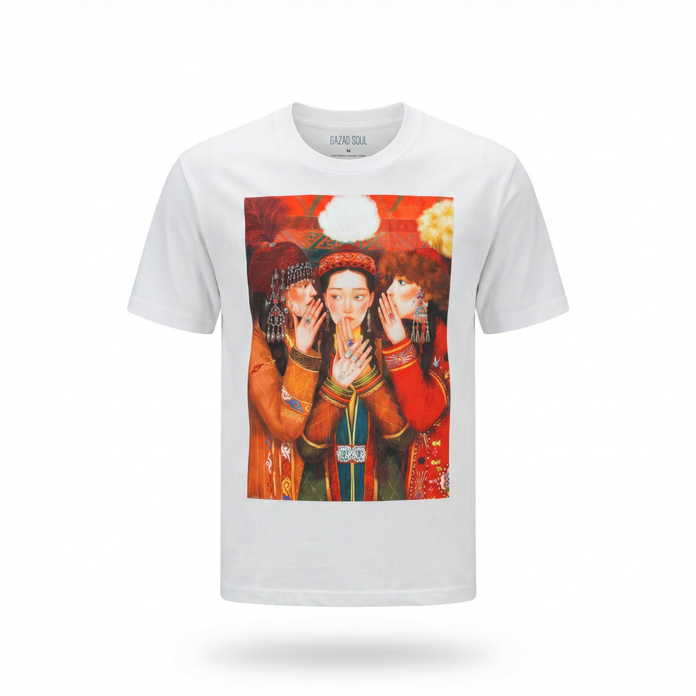 Футболка Qazaq Soul Сырласу с шелковой вышивкой