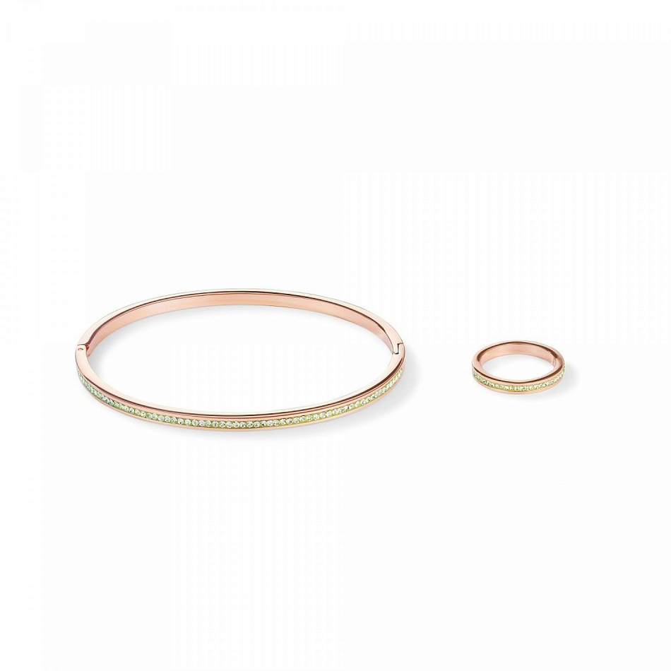 Браслет Coeur de Lion Light Green 0229/33-0520 цвет зеленый, золотой