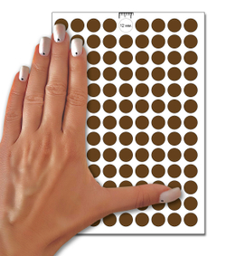 Коричневые виниловые наклейки для упаковки и маркировки Policomprint M20, 12 мм. 234 шт.