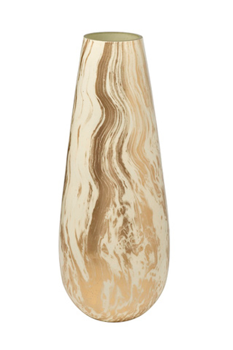 Ваза 17х45см Garda Decor золотая/бежевая