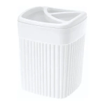 СТАКАН ДЛЯ ЗУБНЫХ ЩЕТОК VELVET 90х119ММ, 0,65Л (Белый)