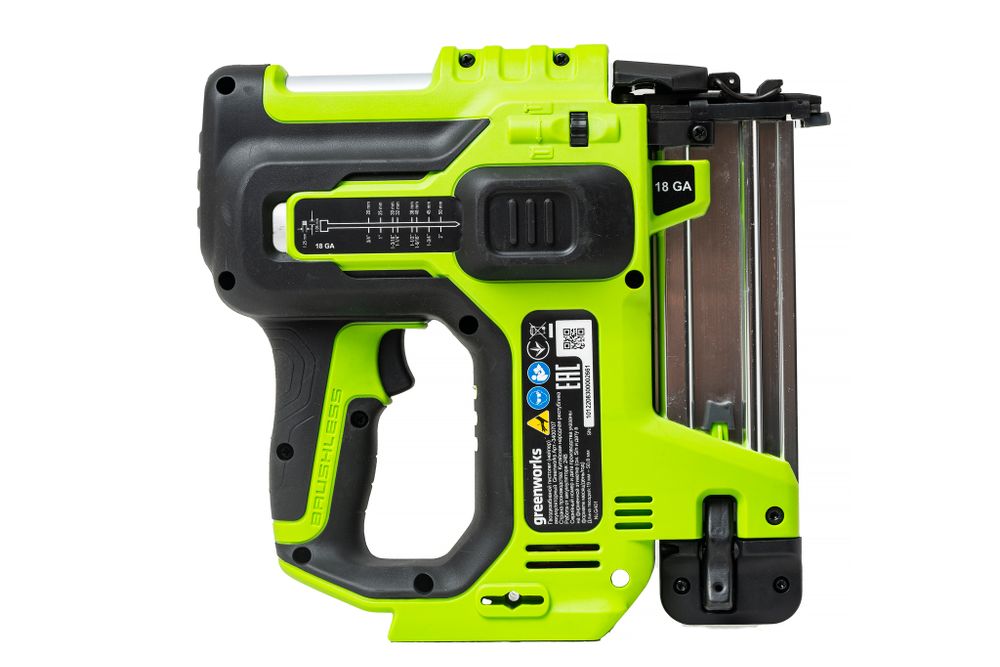 Нейлер аккумуляторный Greenworks, GD24BN, 3400707,24v, без АКБ и ЗУ