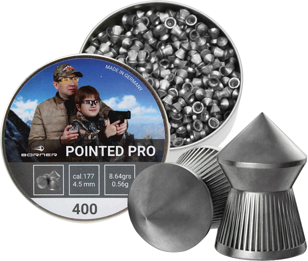 Пули Borner "Pointed Pro", кал. 4,5 (400 шт.) 0,56гр.