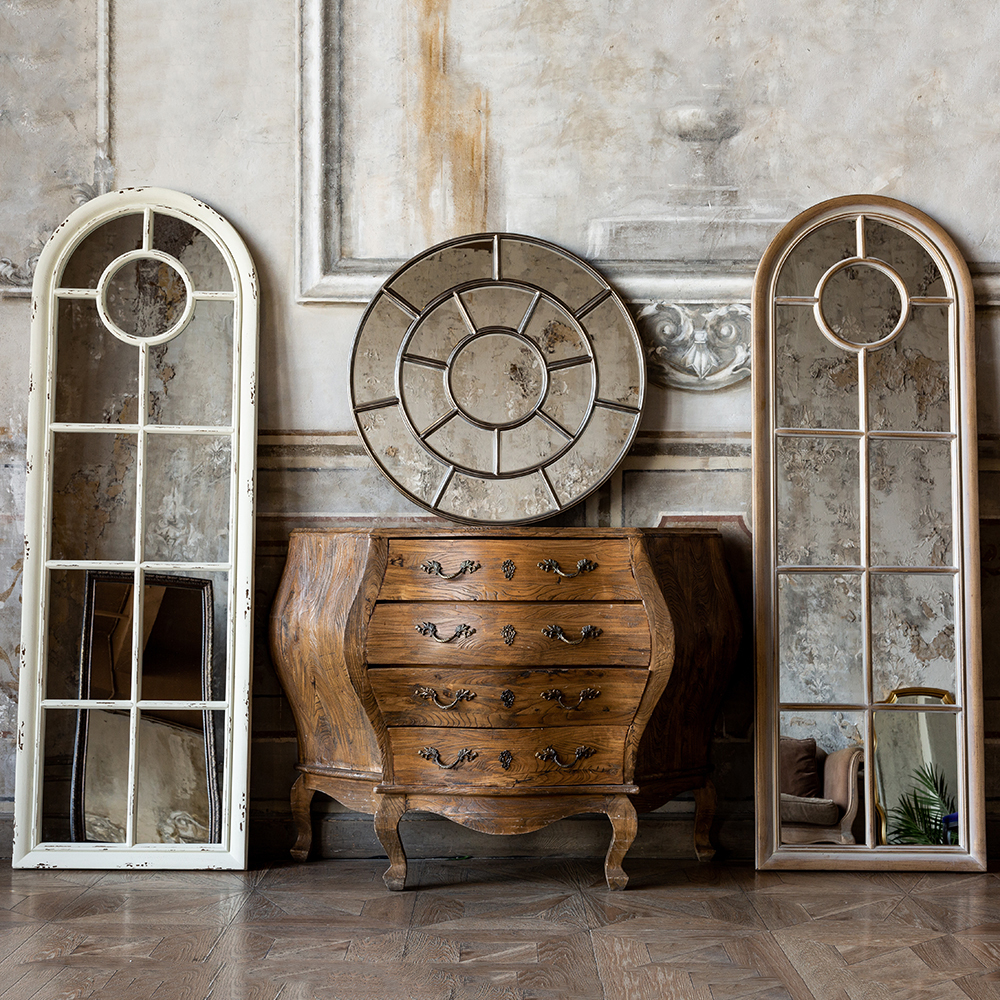 Зеркало настенное Объект мечты Марли белый антик