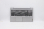 Верхняя панель с клавиатурой (топкейс) для ноутбука Lenovo ideapad 5-15ARE05 81YQ раскладка - русская, с подсветкой, с фингерпринтом, серый (5CB1A24874), оригинал