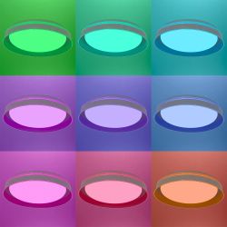 Citilux MEGA CL752351G LED RGB Светильник с пультом Белый + Серый