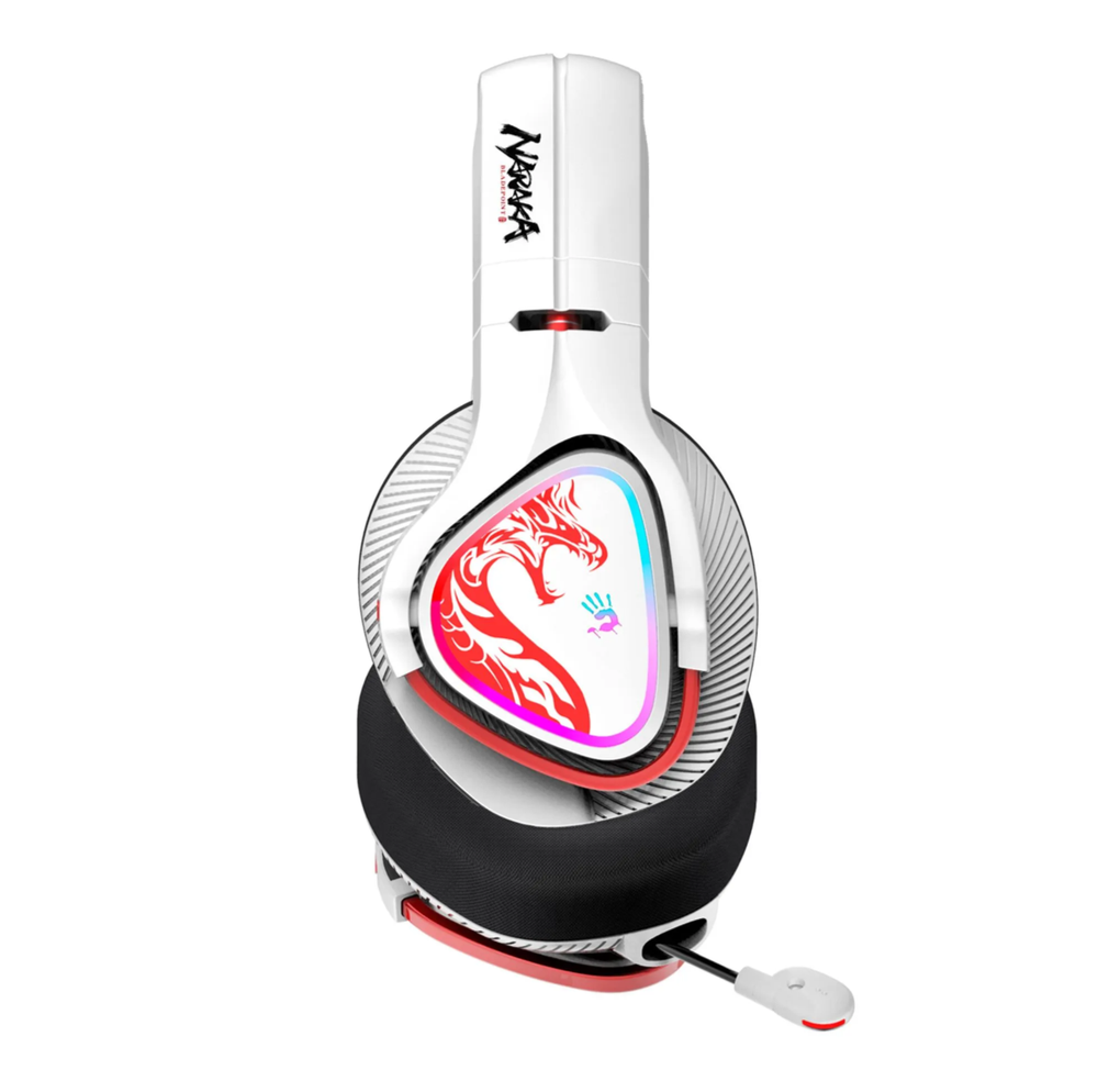 Игровые наушники A4Tech Bloody MR720 Naraka (White/Red, Wireless)