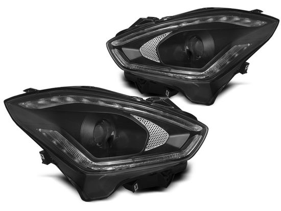 Передние фары Tube Light для Suzuki Swift IV (17-...) Black