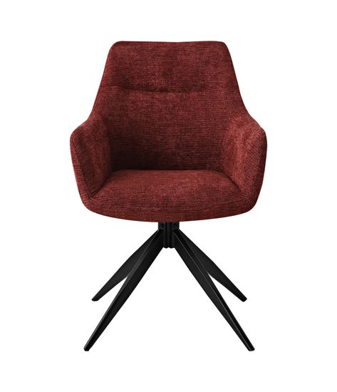 Стул обеденный поворотный Eva винно-красный рогожка 