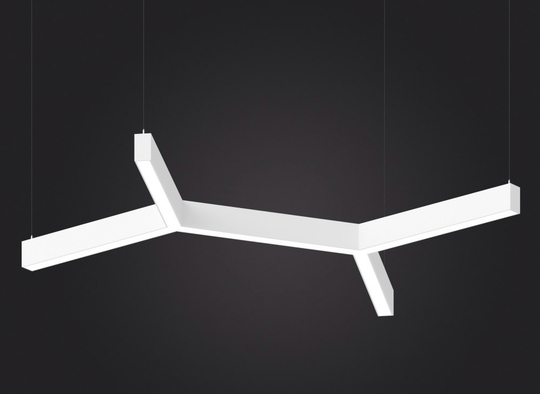 Подвесной LED светильник LP85-TRIOLA-DUO-900 128Вт (сегмент 928 мм) 3000K 11776Лм белый 1943х1657х80мм DARKLUM