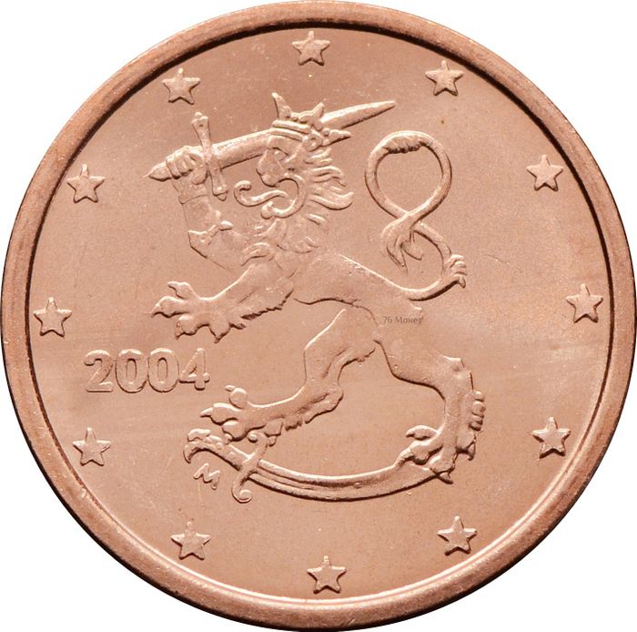 1 евроцент 2004 Финляндия (1 euro cent)