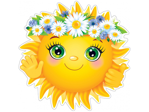 Украшение на скотче "Солнце с венком из ромашек"