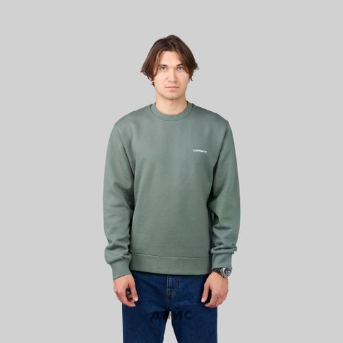 Толстовка мужская Carhartt WIP Script Embroidery Sweatshirt артикул:I033657_park - купить в магазине Дайс