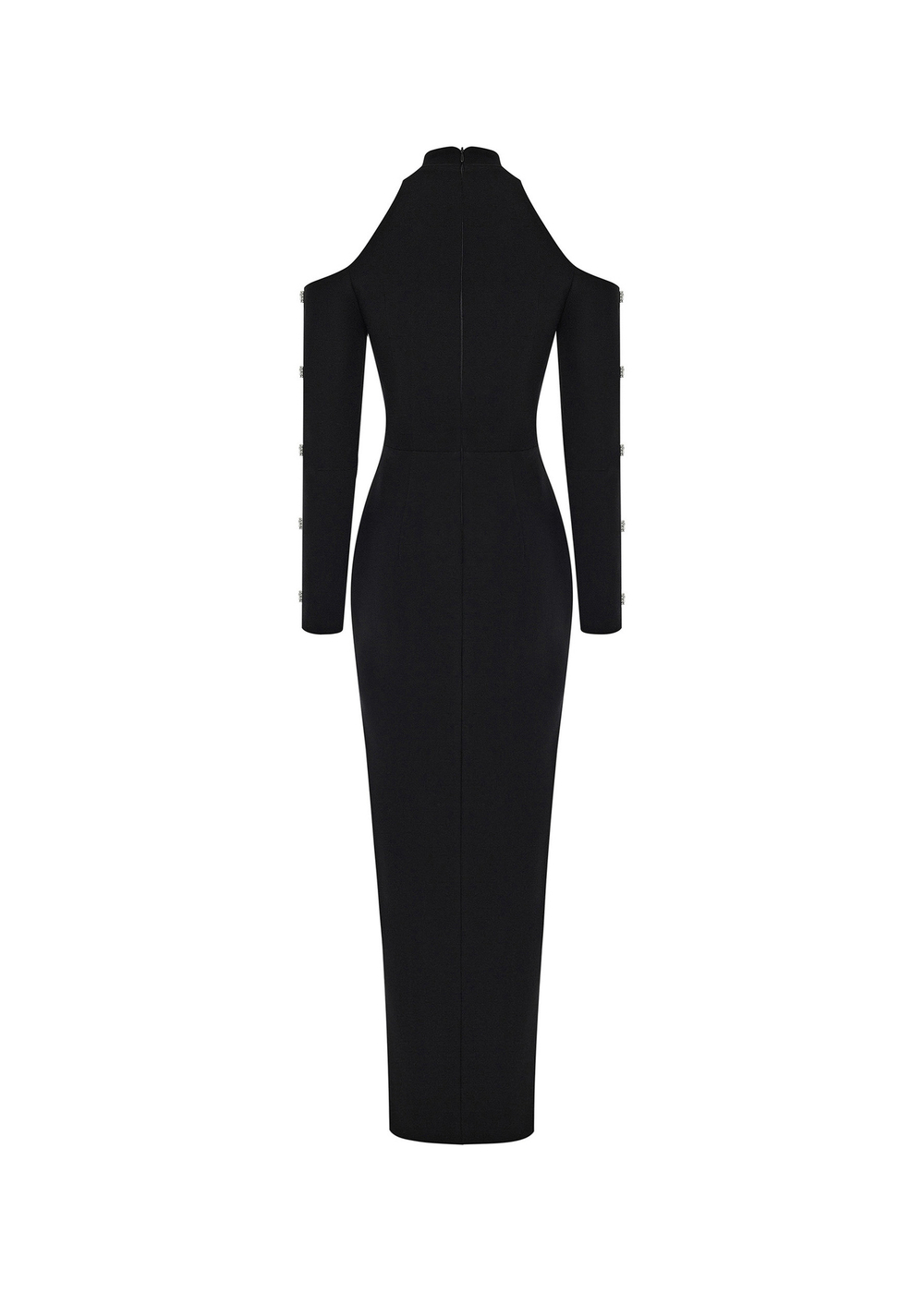 Платье миди из крепа с кристаллами