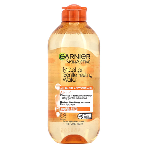 Garnier, SkinActive, мицеллярная вода для деликатного пилинга, 400 мл (13,5 жидк. унц.)
