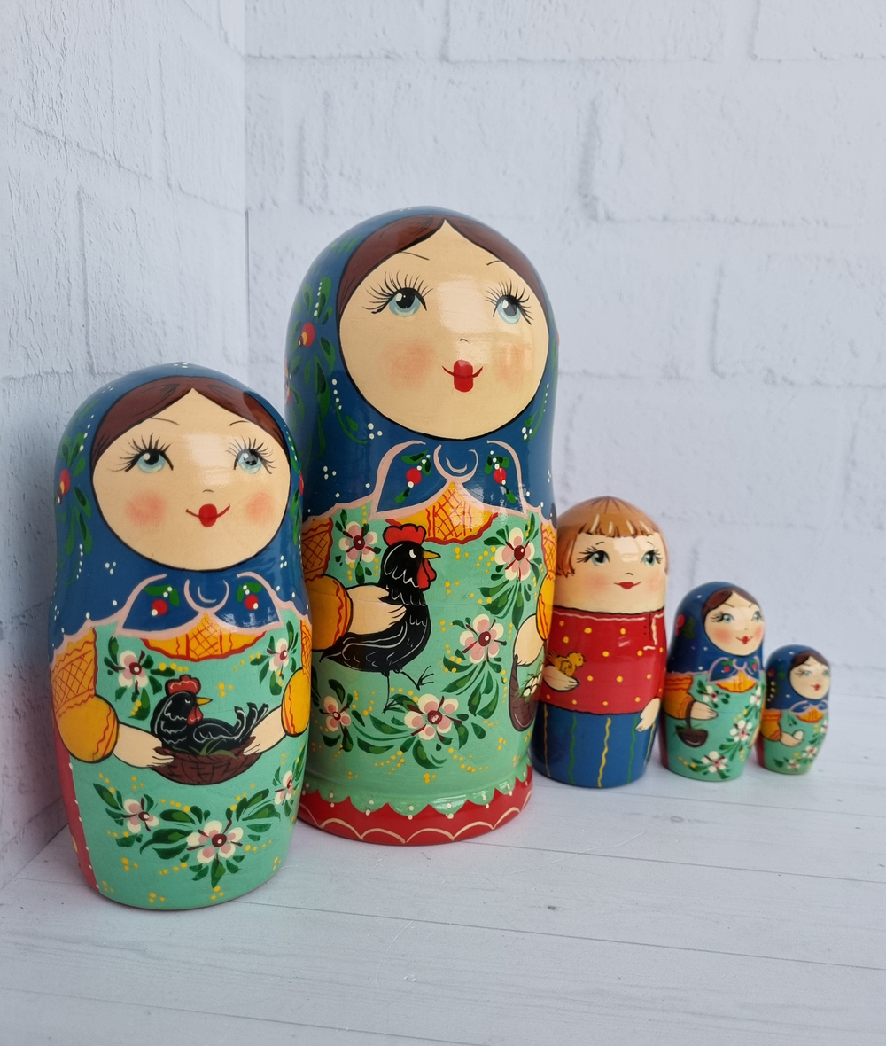 Матрешка "с курочкой" традиция 5мест