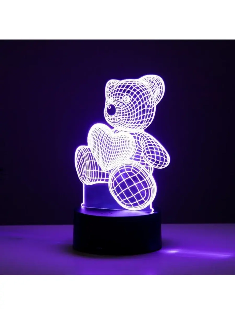 Светильник сенсорный «Мишутка» LED 7 цветов USB/от батареек