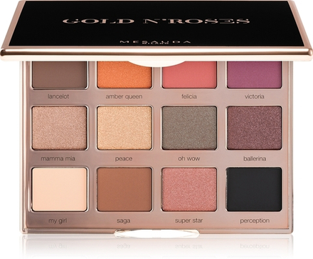 Mesauda Milano Gold N'Roses - палитра теней для век, 12× 1,2 g