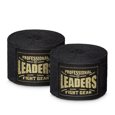 Бинты Leaders Black 4.5m хлопок/эластан