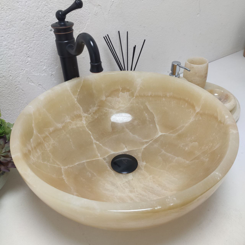 Раковина из оникса Bowl Yellow TinLip BO-61113 45*45*17