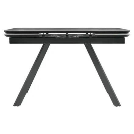 Стол Bradex Home Arthur раскладной 120-184x80x75см, керамогранит серый мрамор Greys Grey, чёрный