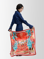 Платок «Кремль - Москва - Фаберже»