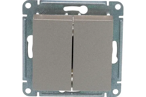 Выключатель Systeme Electric ATLASDESIGN 2 клавиши шампань 38164