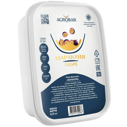 Пюре Маракуйя АГРОБАР 250г