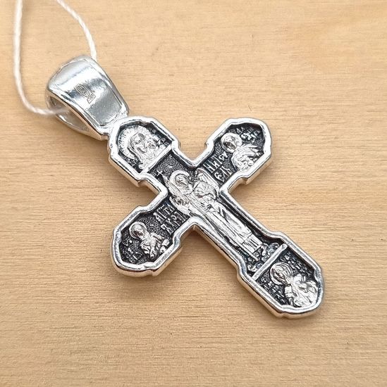 Крест православный. Распятие. Ангел Хранитель, Казанская Богородица, Александр Невский, Ксения Петербургская