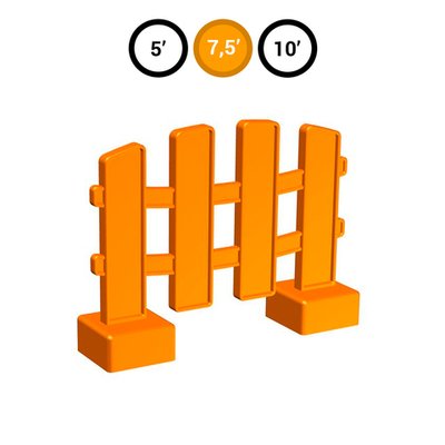 Элемент заборчика оранжевый для GigaBloks