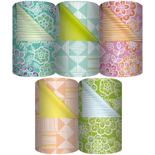 Упаковочная бумага глянц. двусторон. 70*150см, Академия Групп "Нежный орнамент", 1лист, 80г/м2, асс