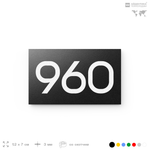 Номер на дверь 960, табличка на дверь для офиса, квартиры, кабинета, аудитории, склада, черная 120х70 мм, Айдентика Технолоджи