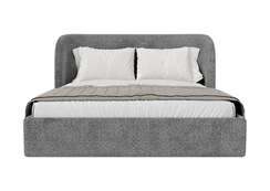 Кровать двуспальная Classic 160 см (серый, рогожка)