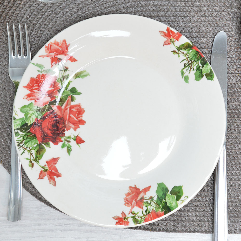 Тарелка плоская 20см Садовница, фарфор, Jewel