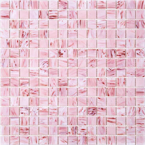 STB919 Мозаика одноцветная чип 20 стекло Alma Mono Color розовый квадрат глянцевый
